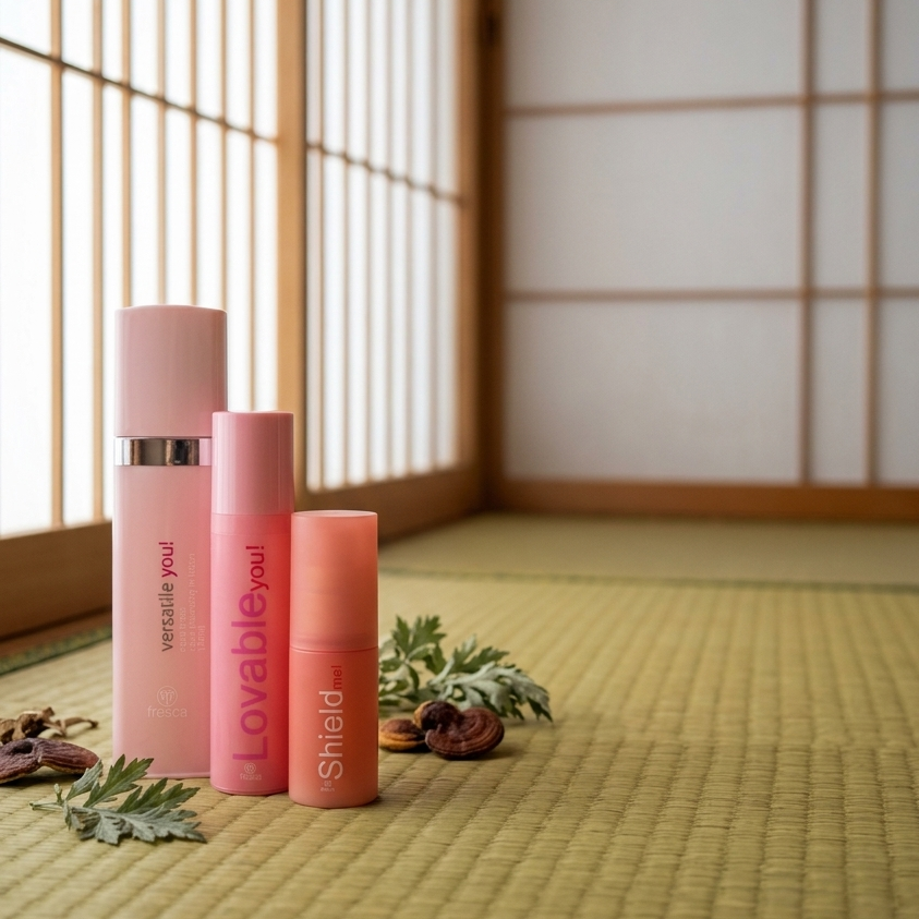 captivating skin kit!《 拭き取りクレンジング ・美容液inクリーム ・UV&下地プライマー》